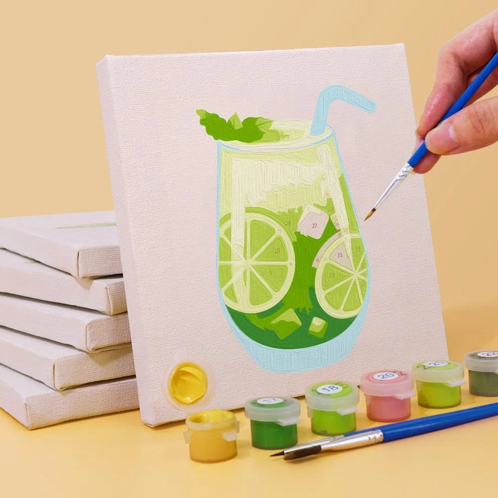 6 Pack Paint by Numbers Kit - Cocktail