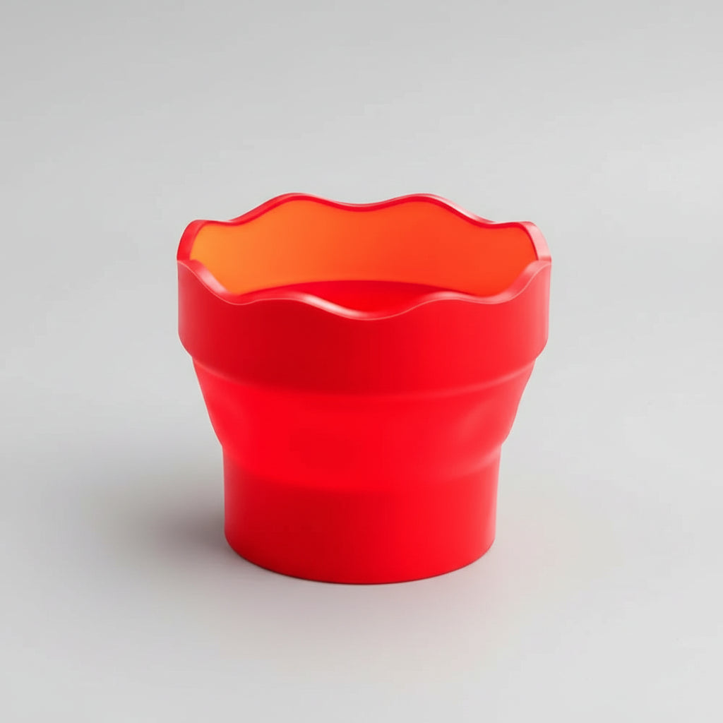 Silicone folding paintbrush wash cup