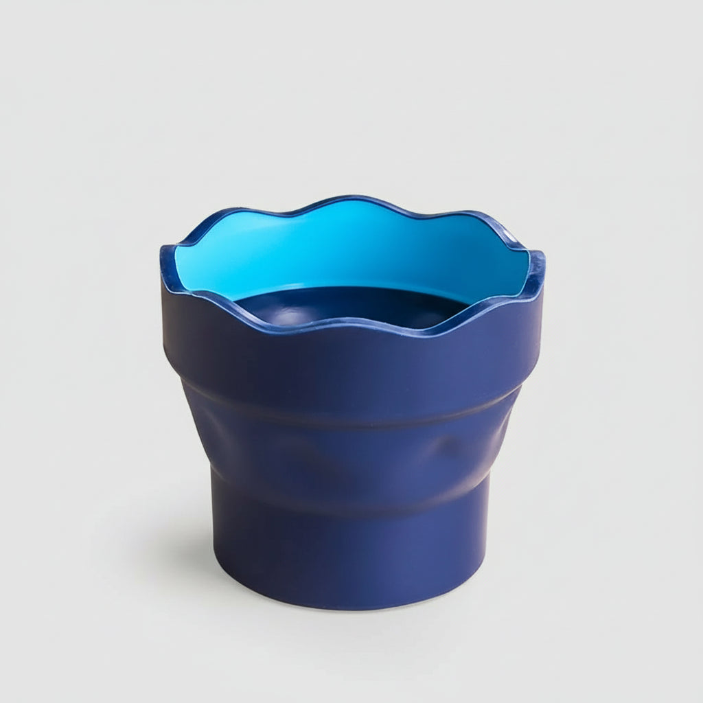 Silicone folding paintbrush wash cup